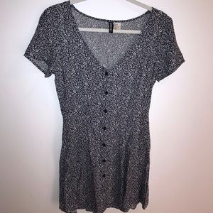 Divided Blue Floral Dress